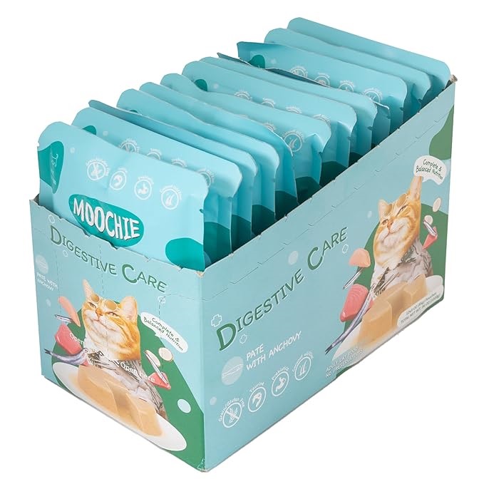 PETS EMPIRE Moochie Cat Wet Food Digestive Care (85g x 12 Pouches)